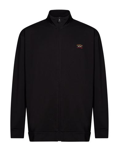 Man Sweatshirt Black Size XXL Cotton, Polyester, Elastane