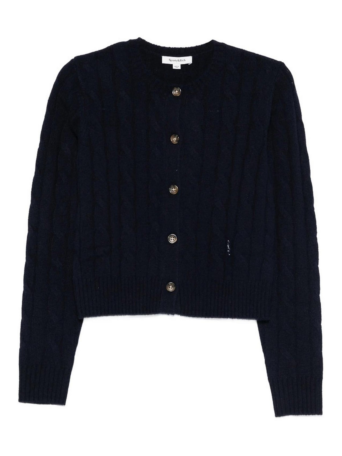 Cable-knit Button Cardigan