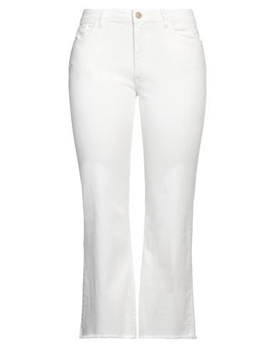 Mason's Woman Jeans White Size 31 Cotton, Elastane