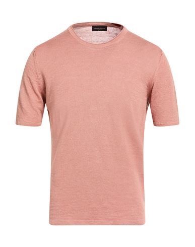 Man Sweater Pink Size 38 Linen