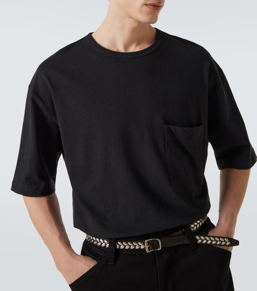 Cotton and linen jersey T-shirt