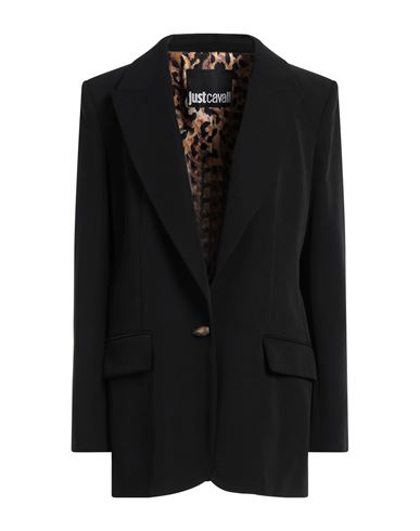 Just Cavalli Woman Blazer Black Size 8 Polyester, Elastane
