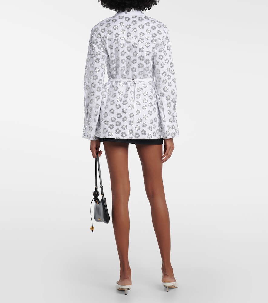 Jacquemus Lavoir sequinned cotton-blend shirt