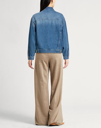 Woman Denim outerwear Blue Size L Cotton