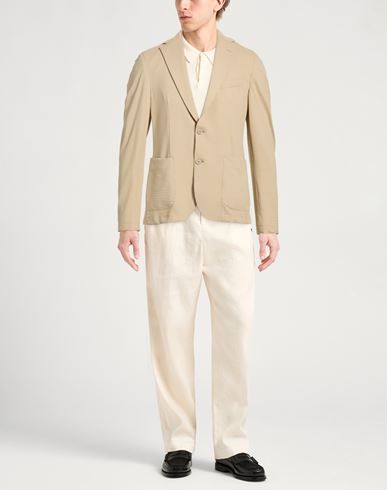Man Blazer Beige Size 36 Recycled polyamide, Elastane