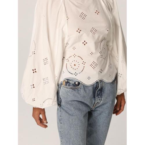 Broderie anglaise blouse - White