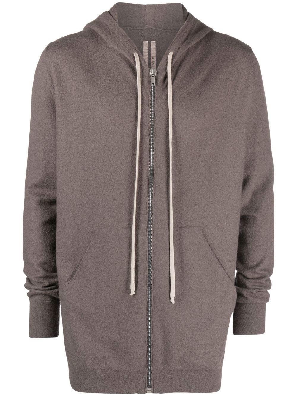 Cashmere zip-fastening hoodie - Black