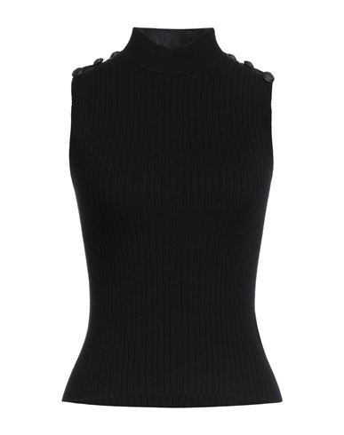 Dondup Woman Top Black Size 6 Viscose, Polyester, Polyamide