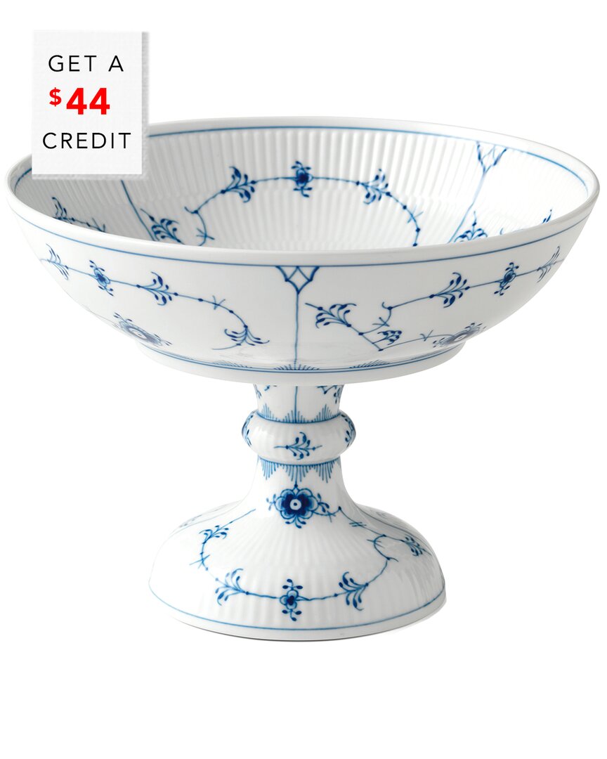 Blue Fluted Plain Footed Bowlwith $44 Credit