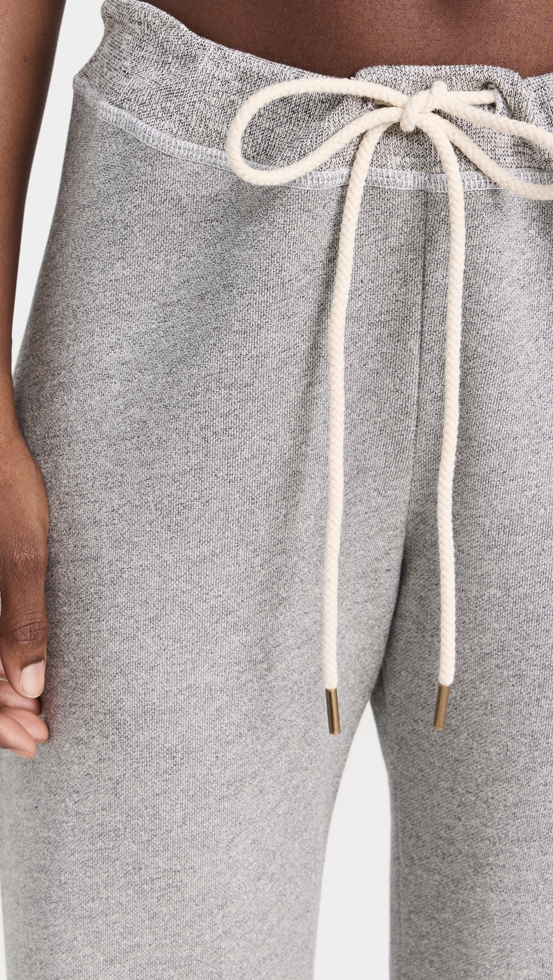 The Wide Leg Cropped Sweatpants Varsity Grey