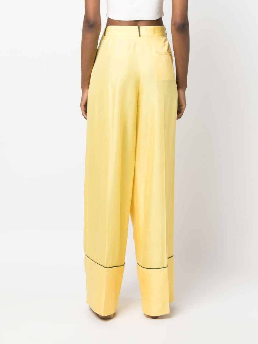 Contrast Piping Pants
