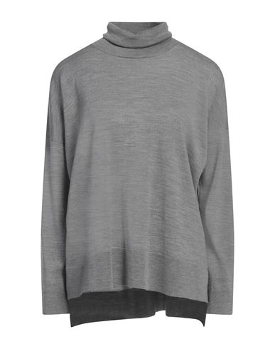 Woman Turtleneck Grey Size XS Merino Wool