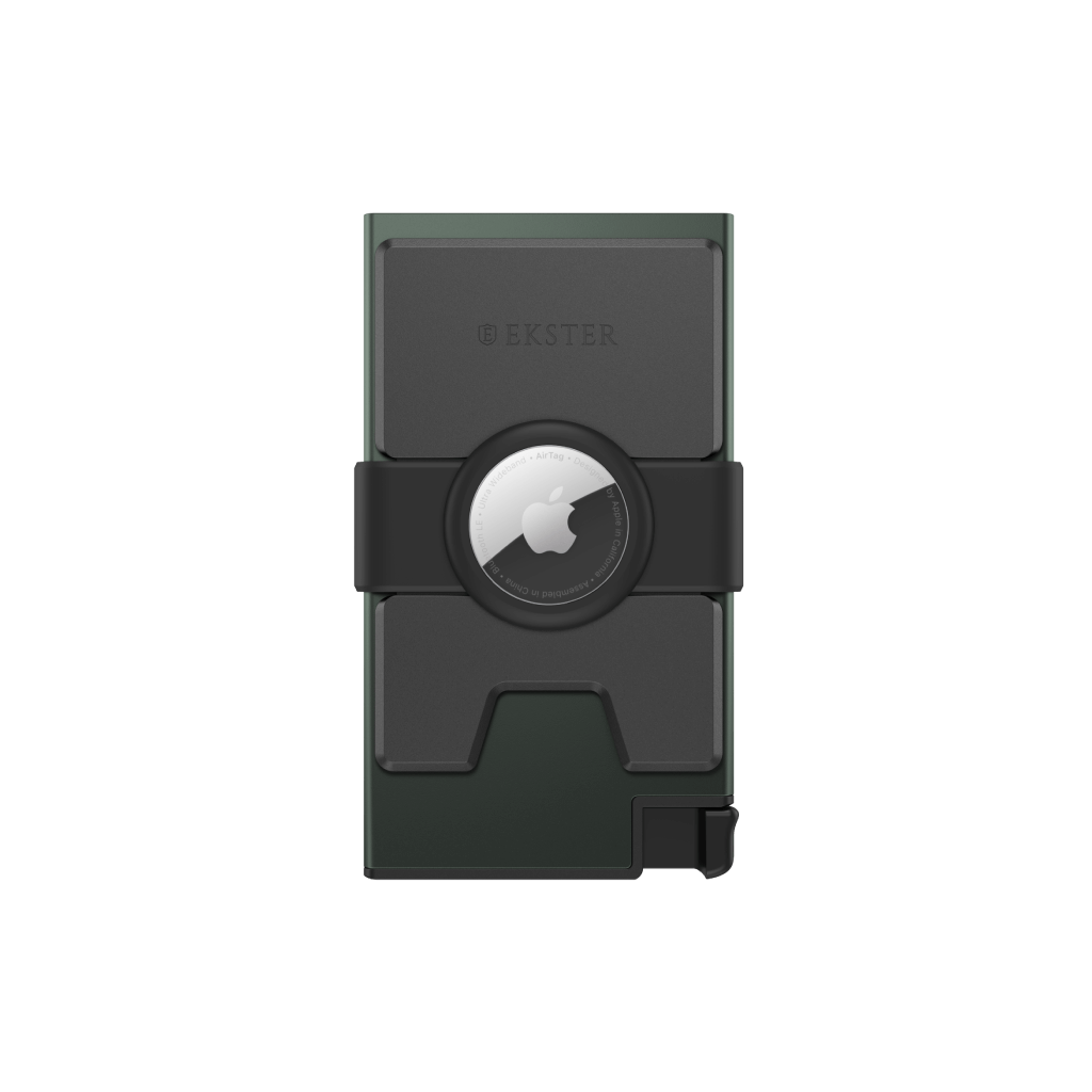 Ekster Cardholder for AirTag Fits up to 12 cards & cash Apple Compatible Green Ore