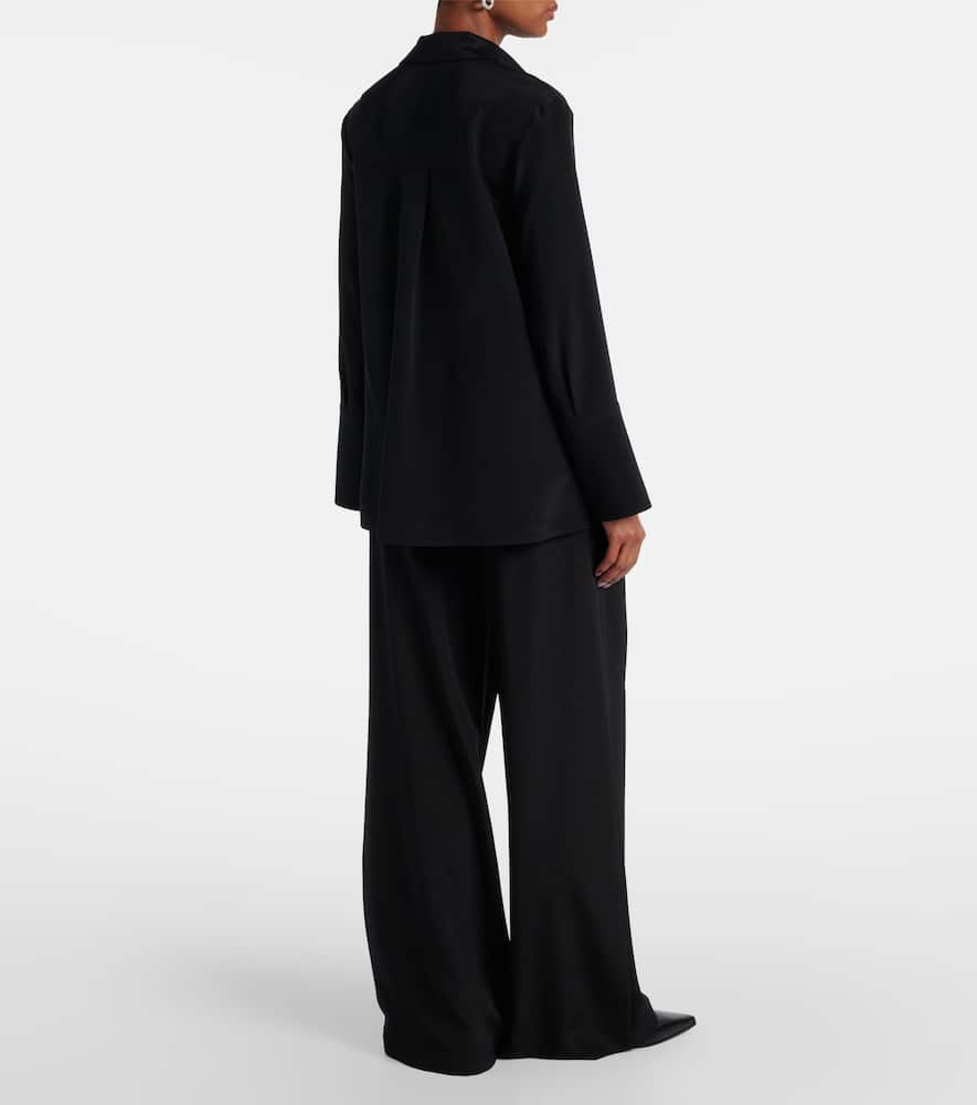 Dover silk-blend cady blouse