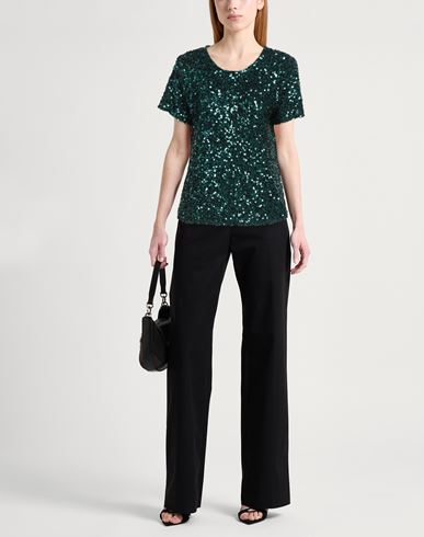 Woman Top Deep teal Size 10 Polyester, Elastane