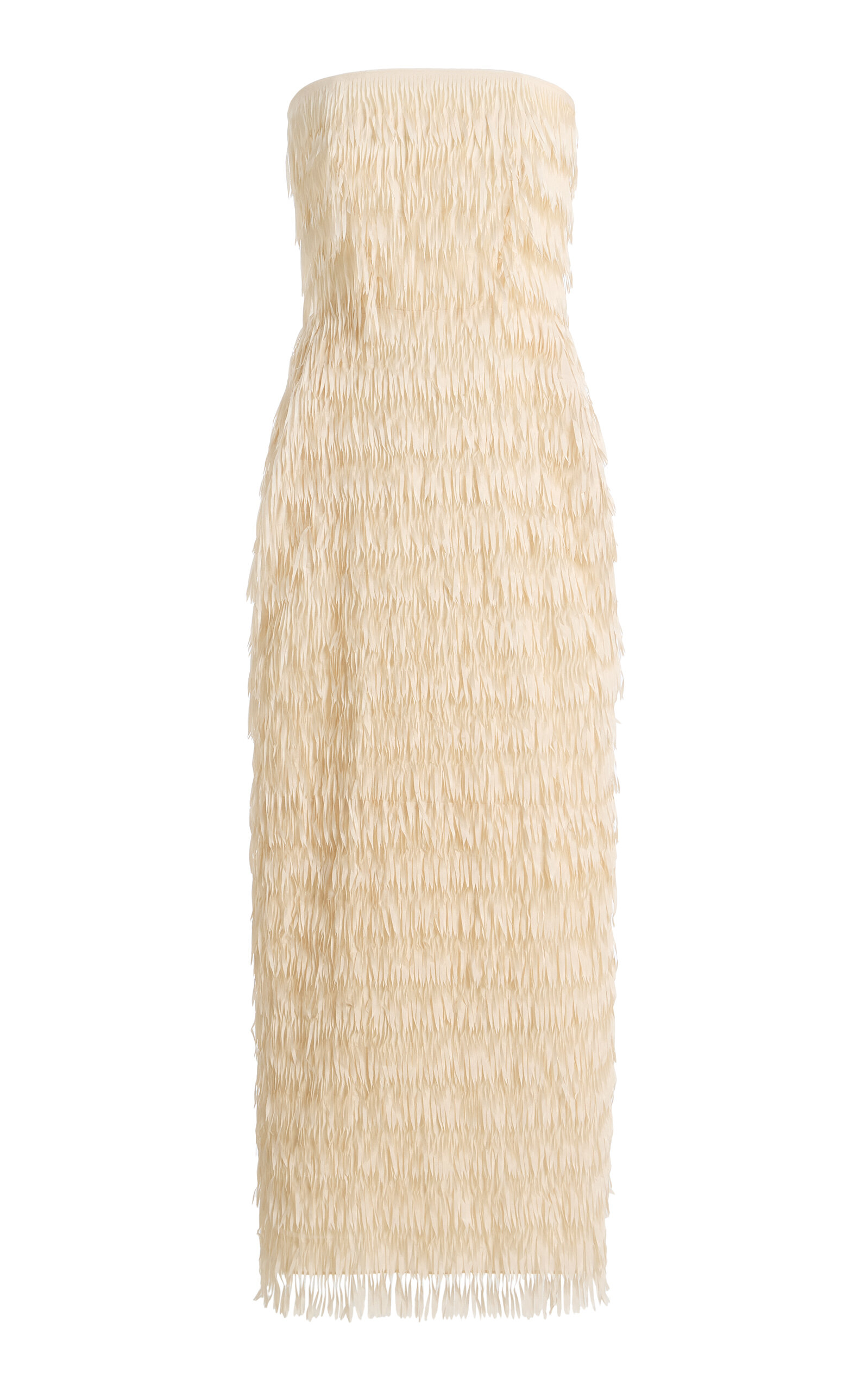 Marigold Fringed Maxi Dress - Moda Operandi