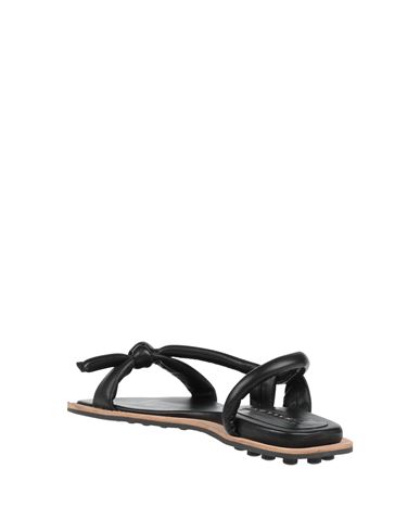 Woman Sandals Black Size 6 Leather