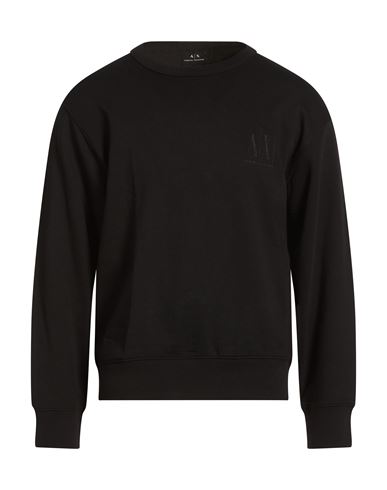 Man Sweatshirt Black Size L Cotton