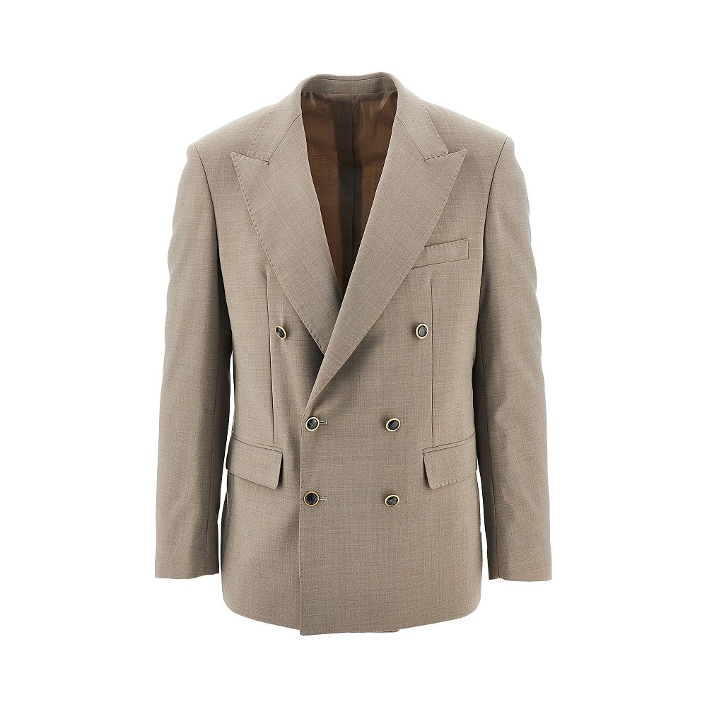 MARSEM Stretch wool-blend double-breasted jacket Man 48
