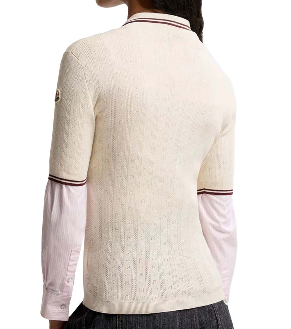 Off White Knitted Logo Polo Shirt