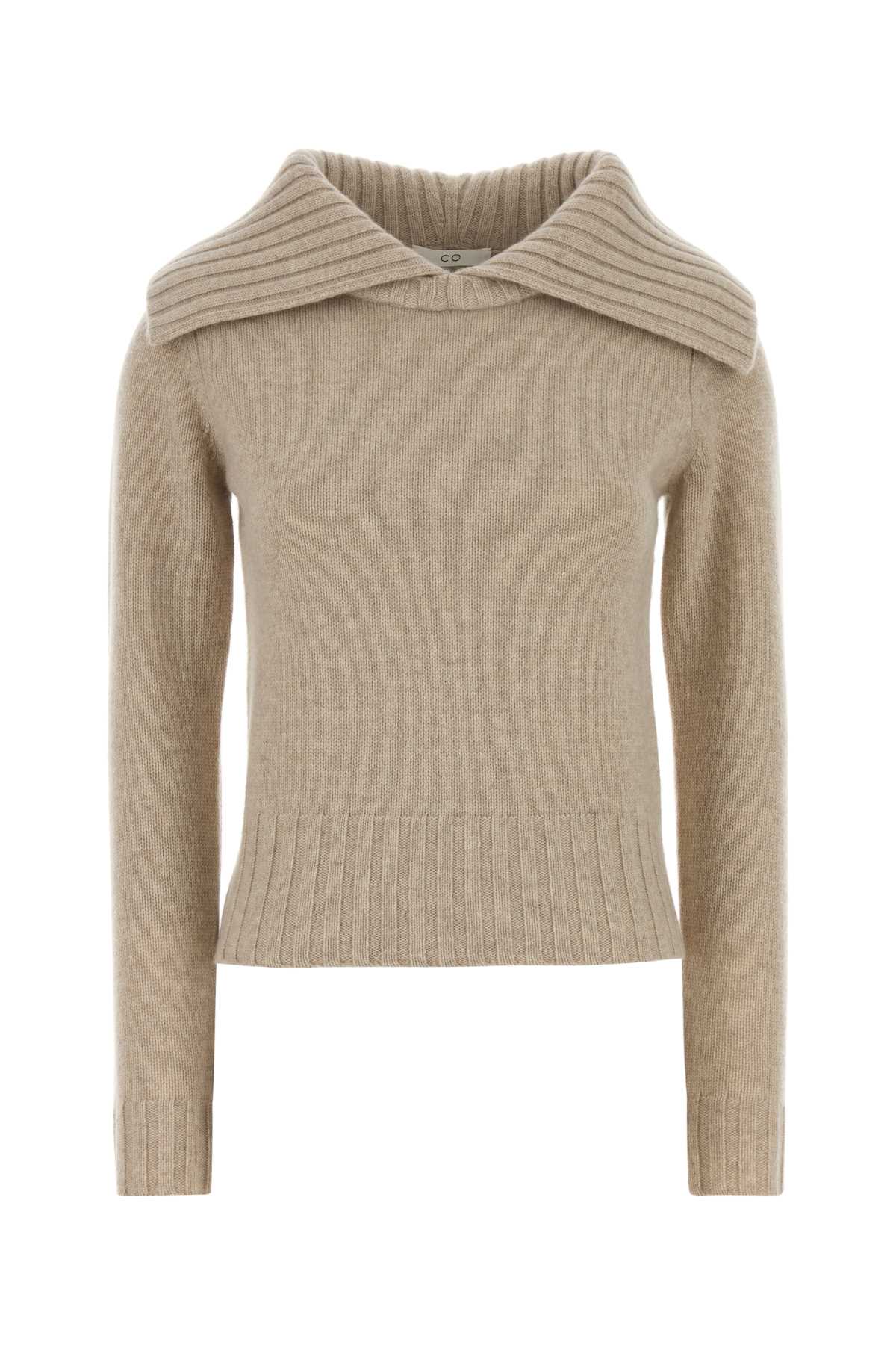 Collared Sweater — Beige