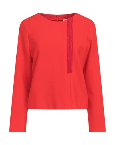 Woman Top Red Size 12 Polyester, Viscose, Elastane