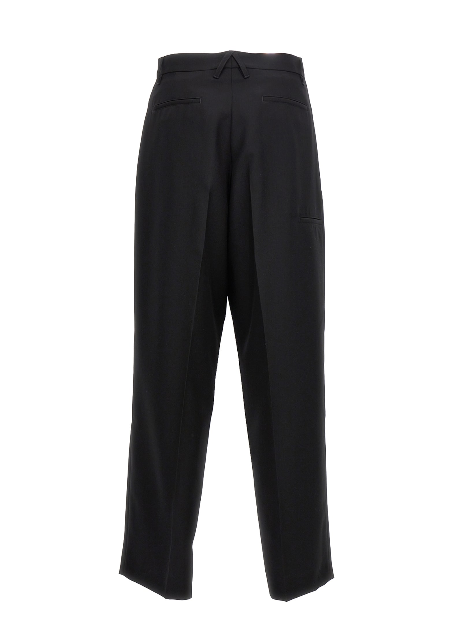 Wide-leg wool suit trousers - TAP SHOE NO COLOR