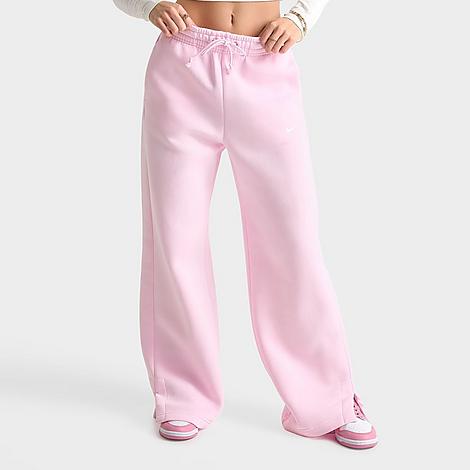 Women's Sportswear Phoenix Fleece Wide-Leg Sweatpants in Pink Foam/Sail