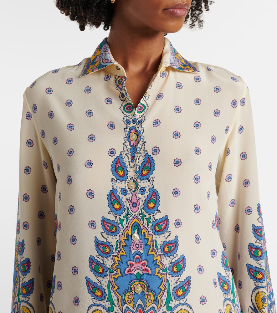 Printed silk shirt