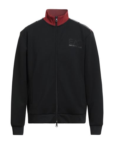Man Sweatshirt Black Size 3XL Polyester, Viscose, Elastane