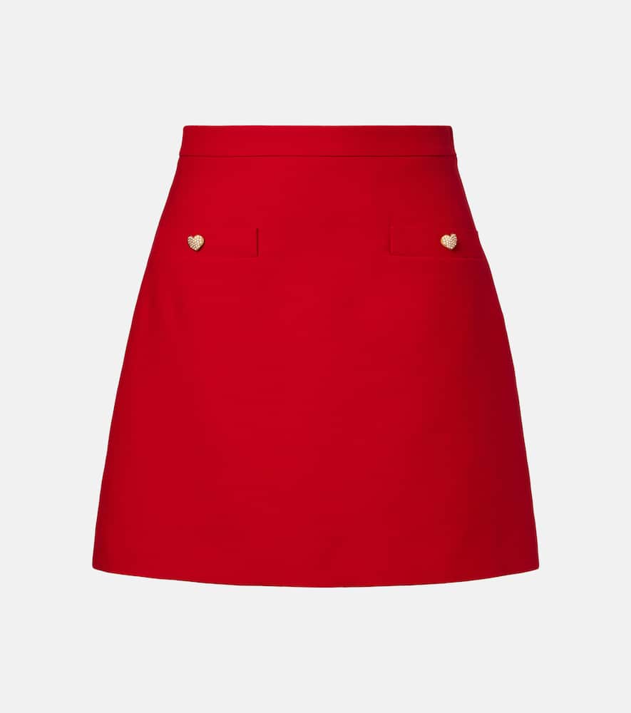Wool and silk Crepe Couture miniskirt