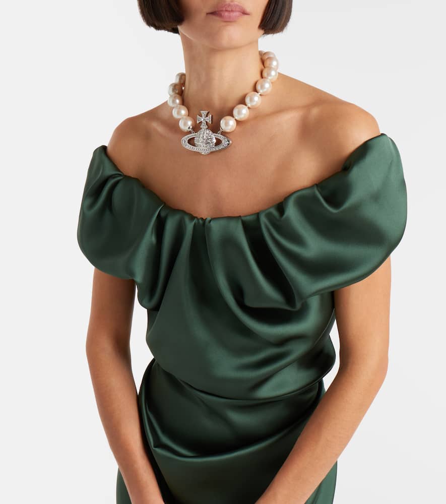 Ginnie Amber ruched midi dress
