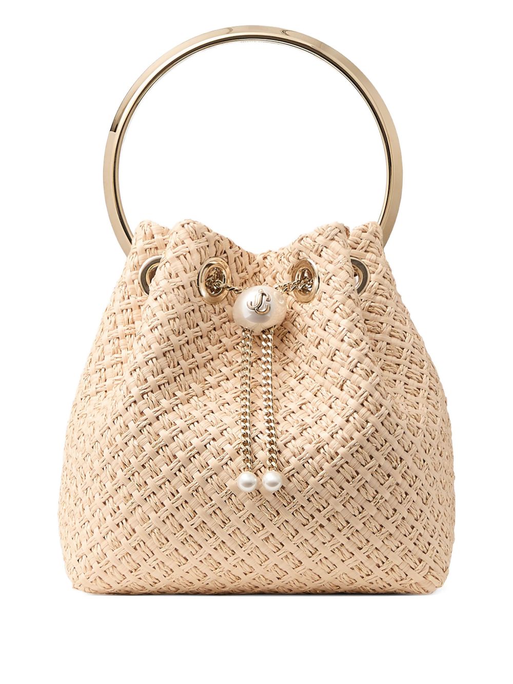Bon Bon interwoven bucket bag - Neutrals