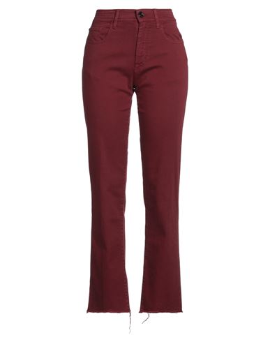 Jacob Cohёn Woman Pants Burgundy Size 27 Cotton, Elastomultiester, Elastane, Polyester