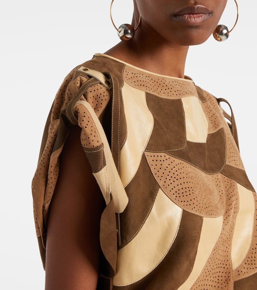 Dalmy perforated suede top
