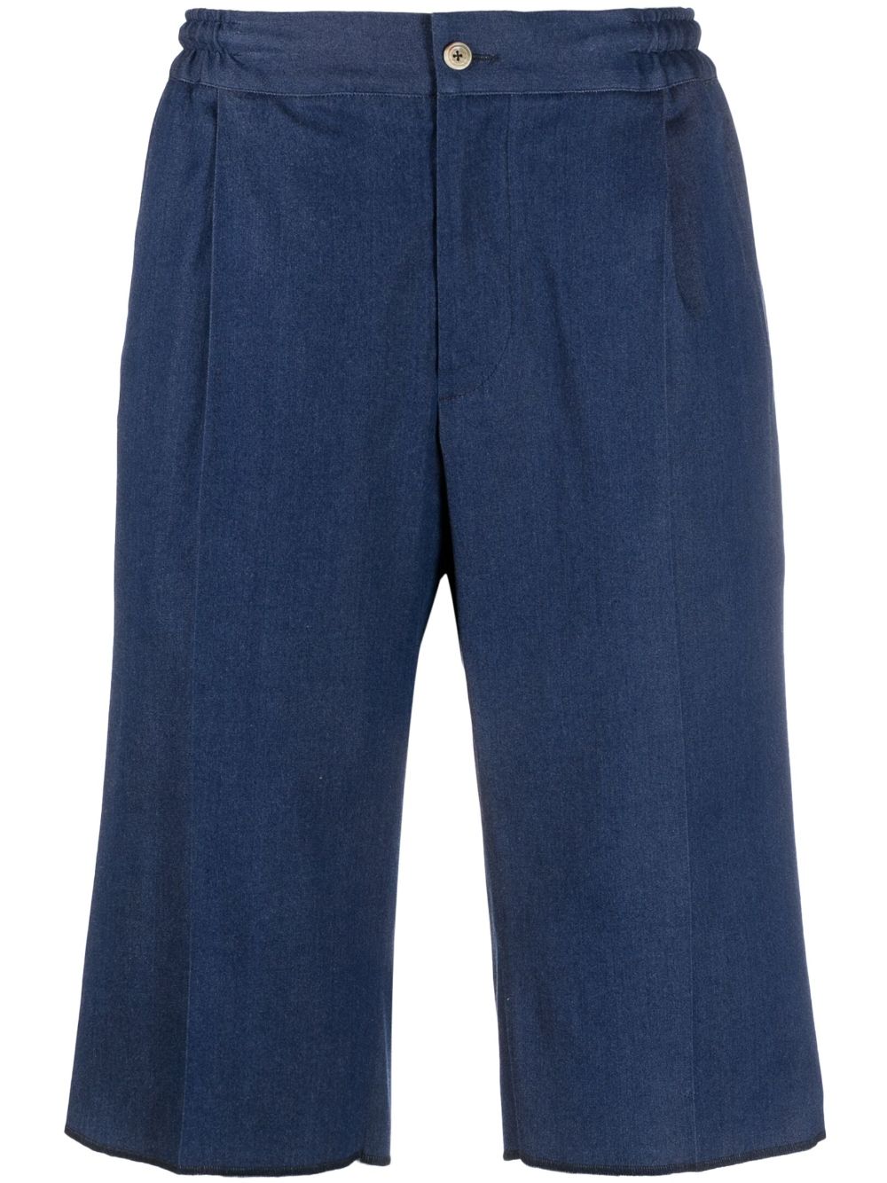 Elasticated denim shorts - Blue
