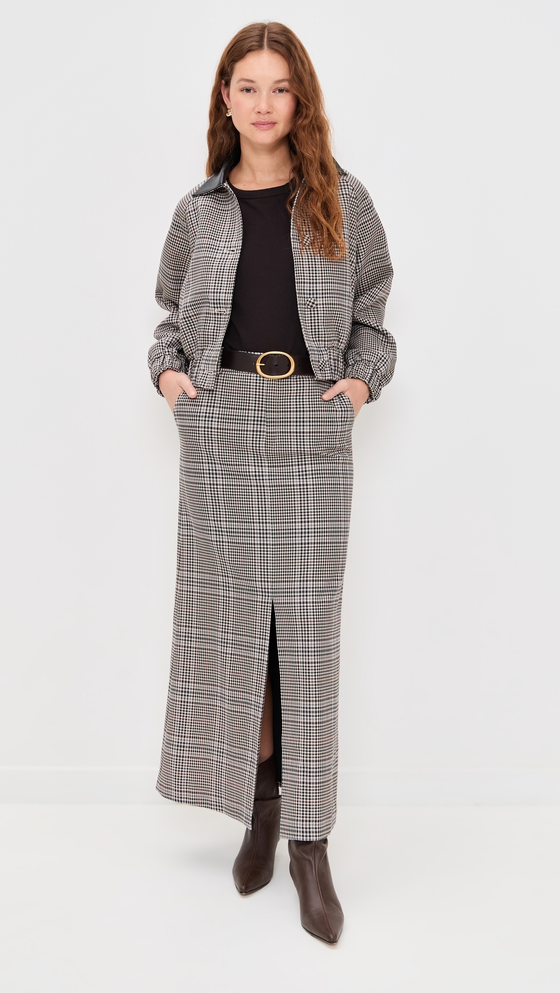 Roxy Skirt Tan Plaid