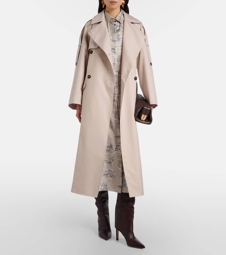 The Cube Delfino twill trench coat