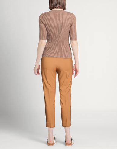 Woman Pants Camel Size 10 Polyester, Recycled polyester, Elastane