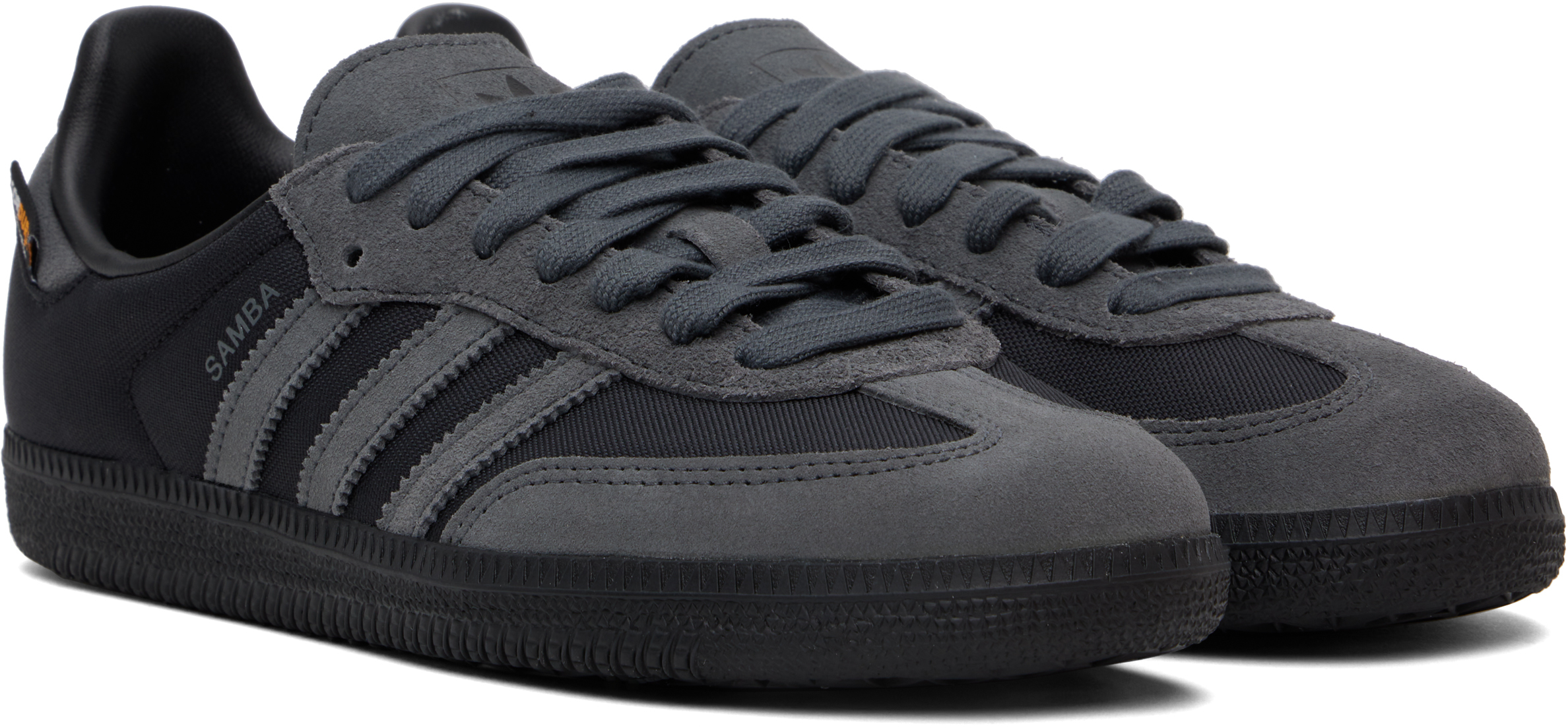 Adidas Originals Black & Gray Samba OG Sneakers