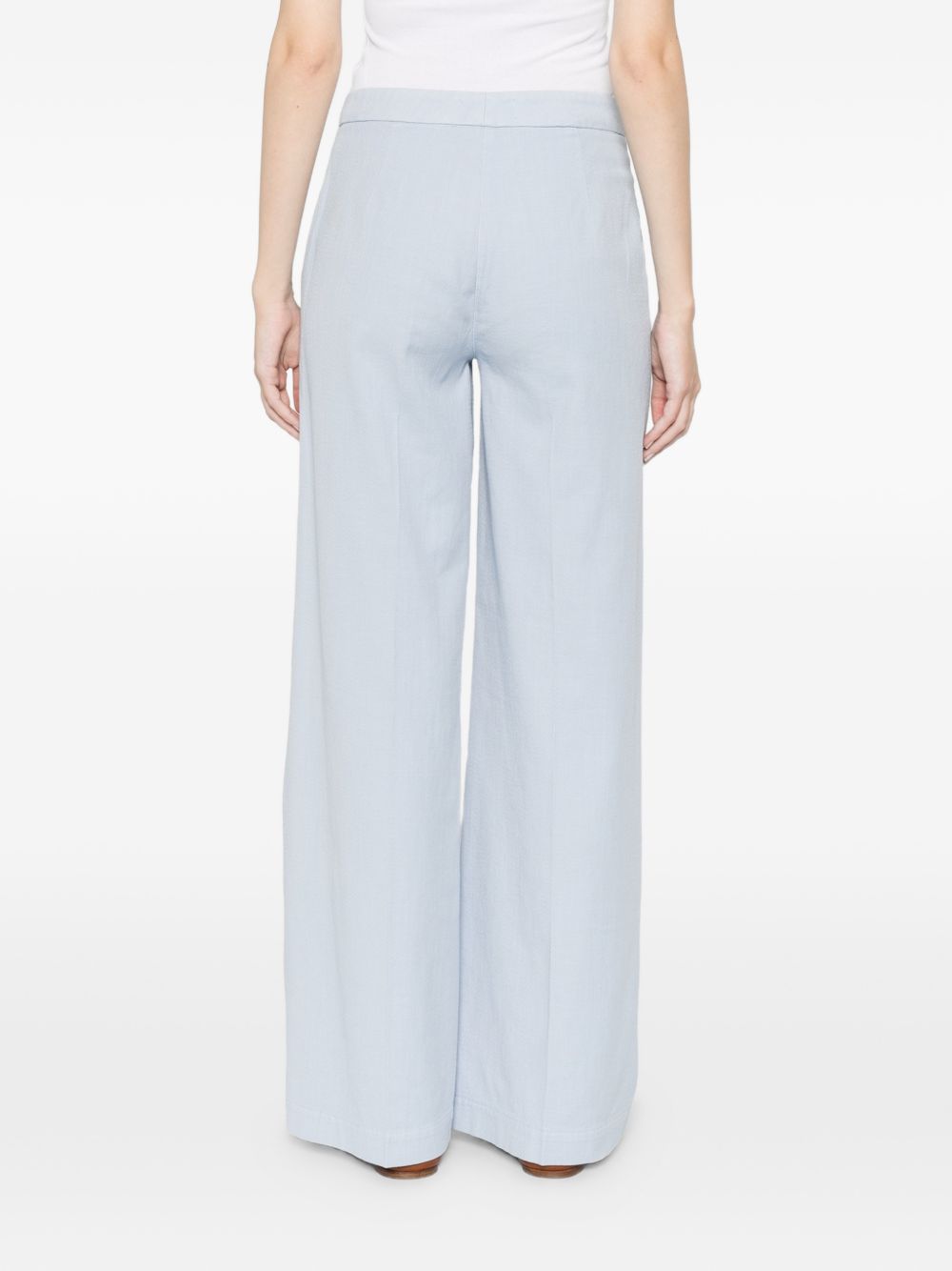 Via Masini 80 Cotton Wide Leg Trouser