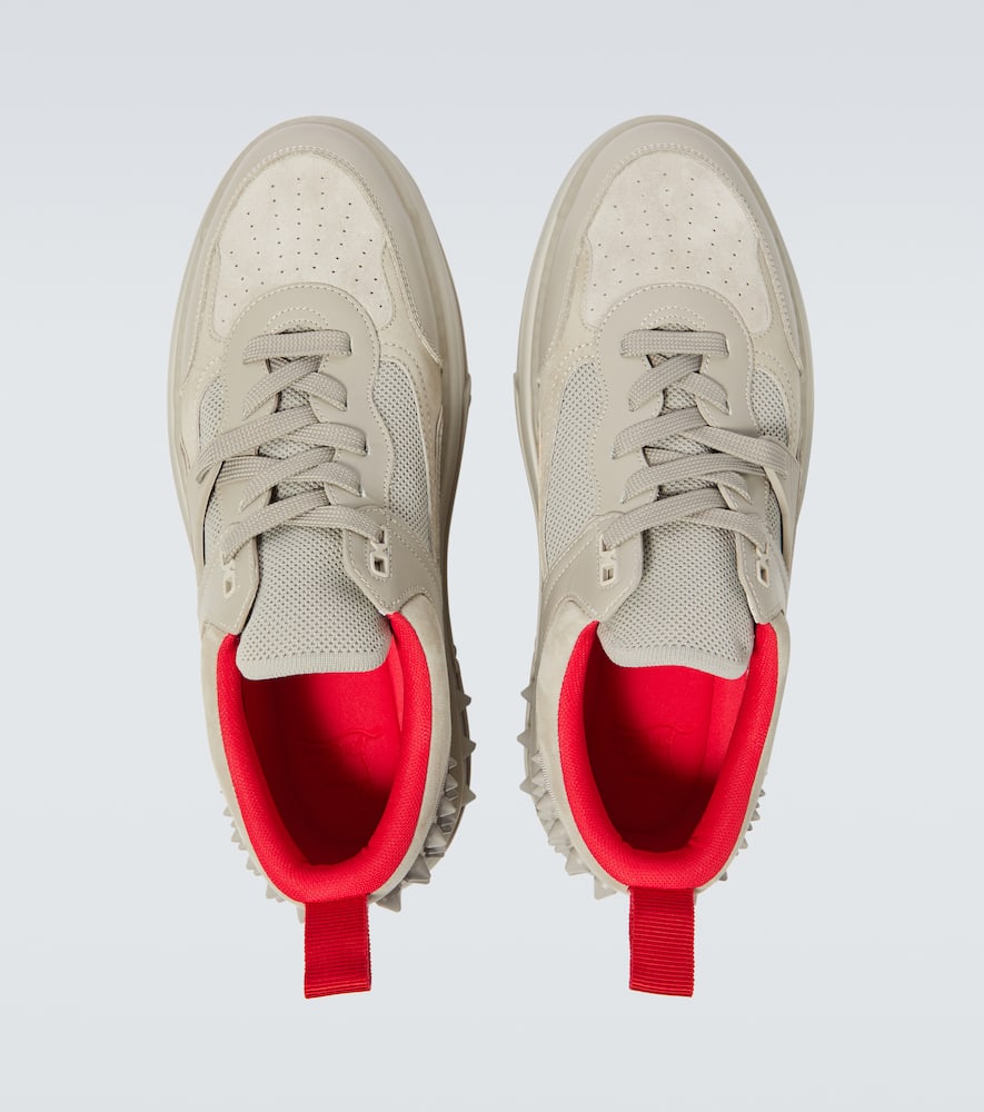 Christian Louboutin Astroloubi leather and suede sneakers
