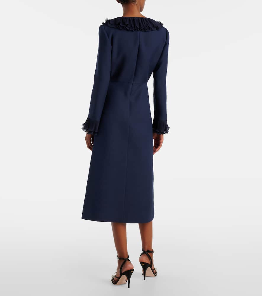 Crepe Couture bow-detail midi dress