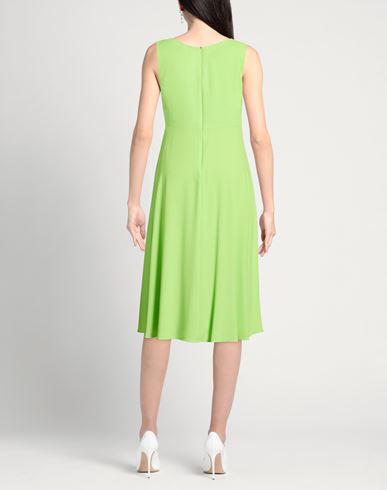 Woman Midi dress Lime green Size 8 Polyester