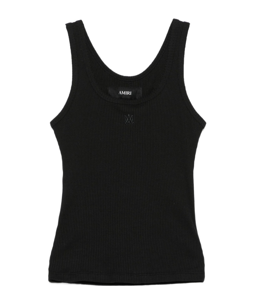 Ribbed sleeveless tank top