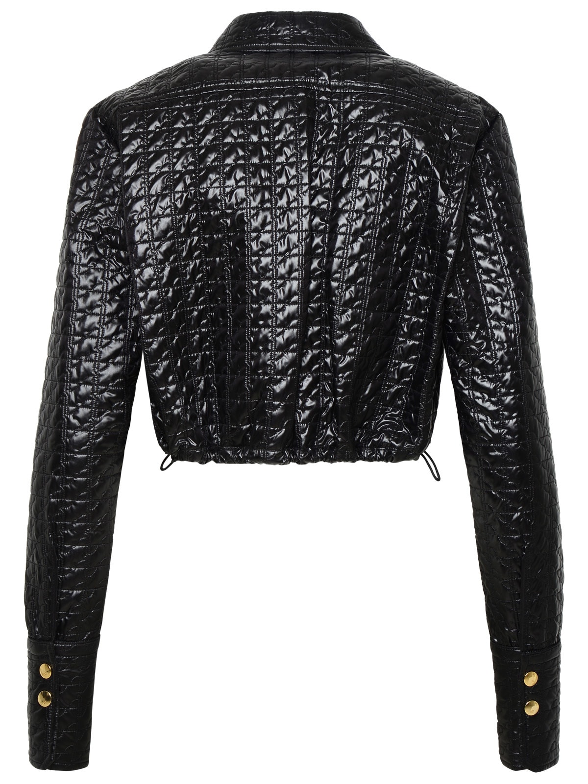 Cut-out quilted jacket - Black
