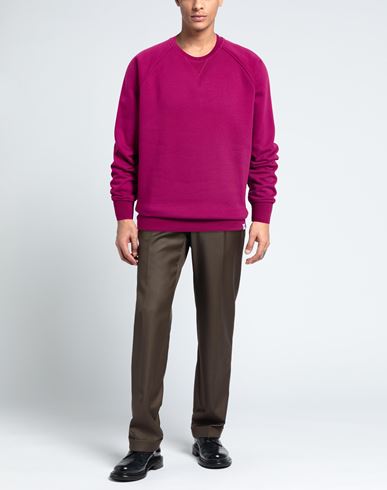Man Sweatshirt Mauve Size L Cotton, PES