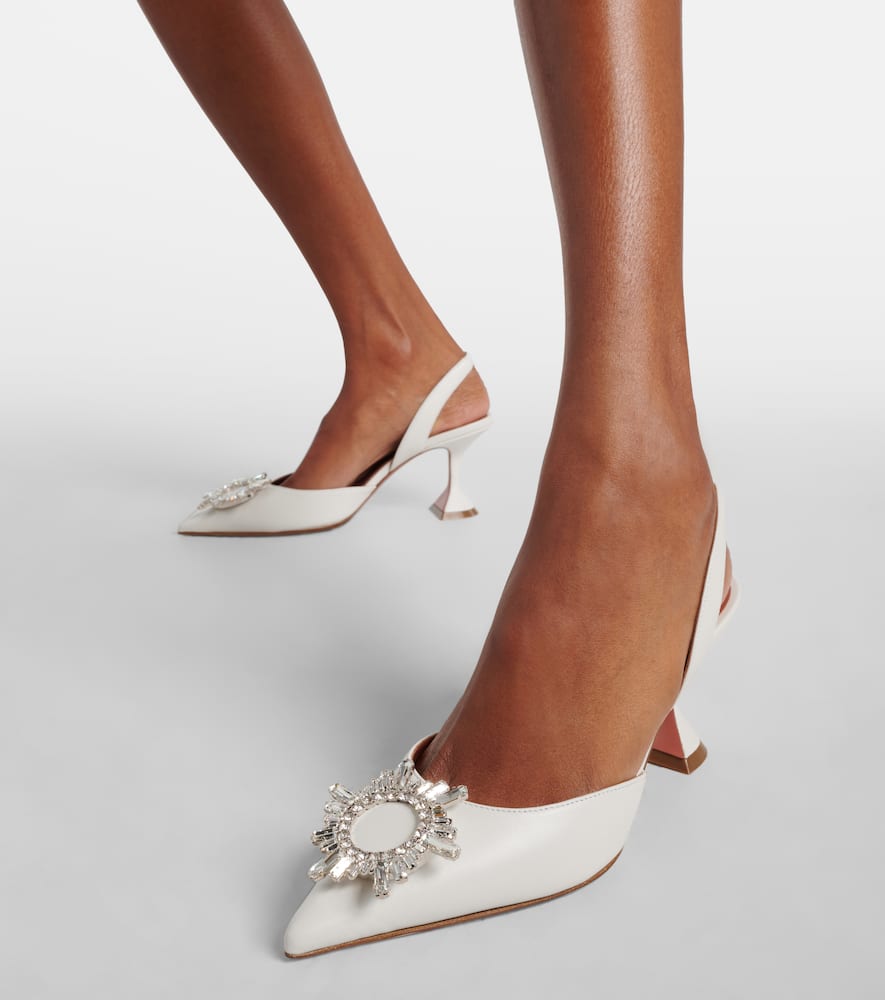 Begum 70 leather slingback pumps