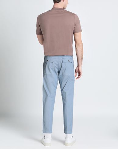 Man Pants Sky blue Size 30 Cotton, Elastane