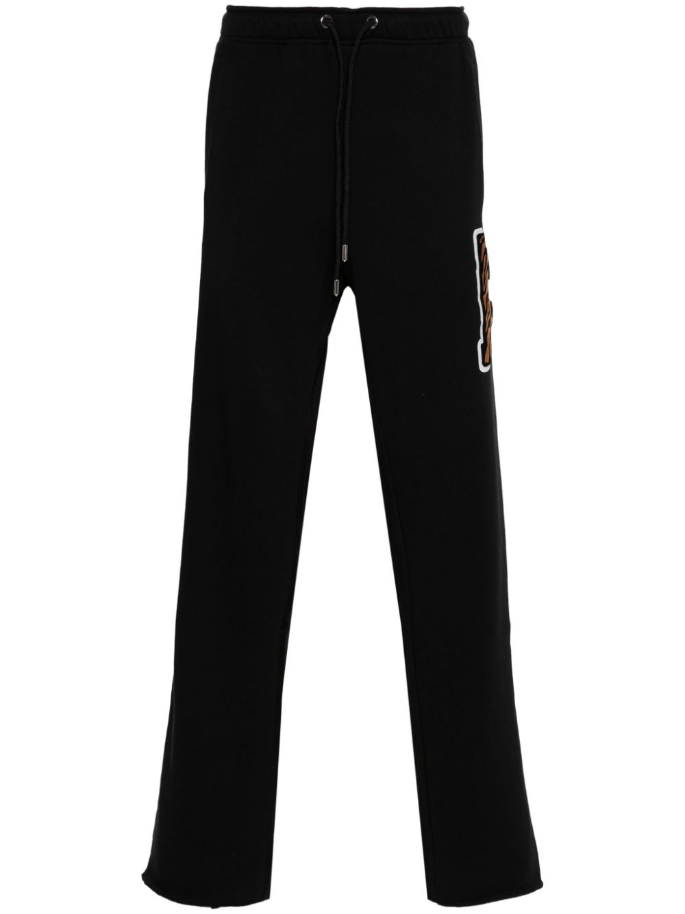 Raised-logo track pants - Black